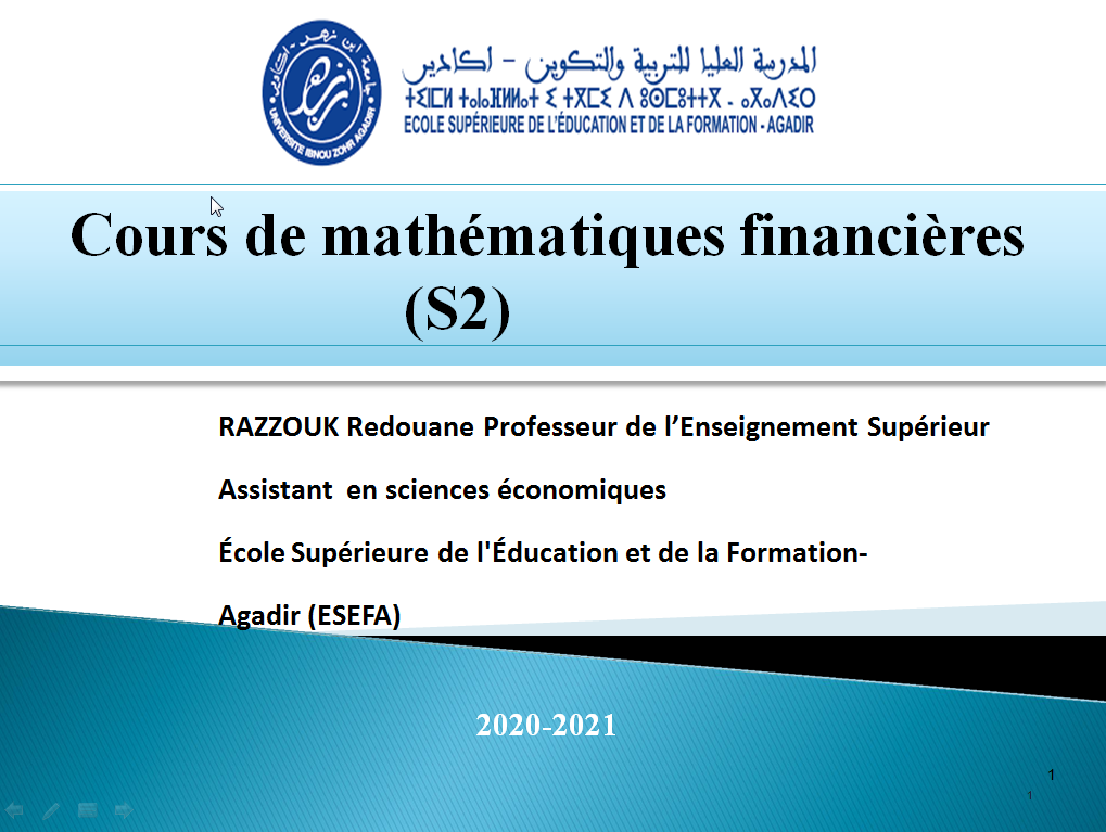 mathématiques financières