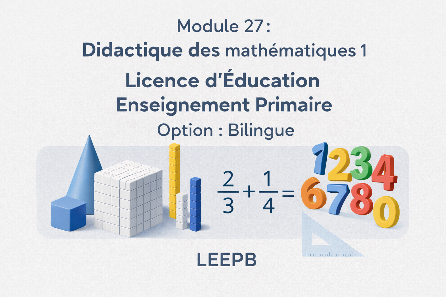 T-Didactique des Mathématiques 1 – M27